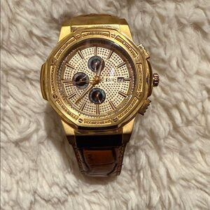 Jbw
Men's Saxon Brown Leather Band Watch, 48mm